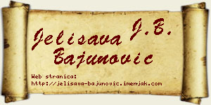 Jelisava Bajunović vizit kartica